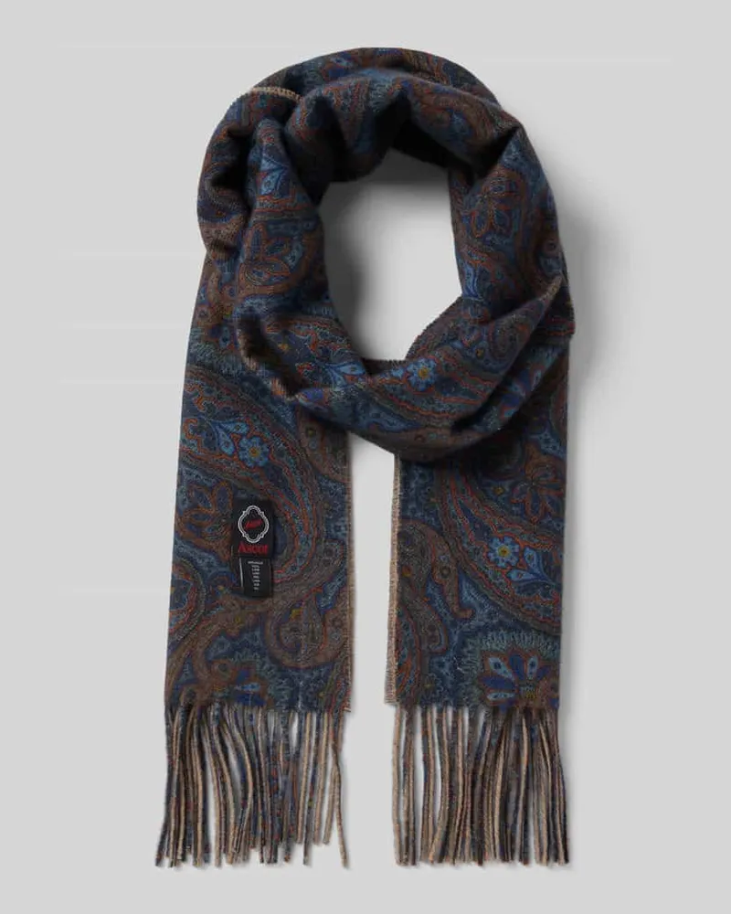 Ascot Schal mit Label-Detail Marine