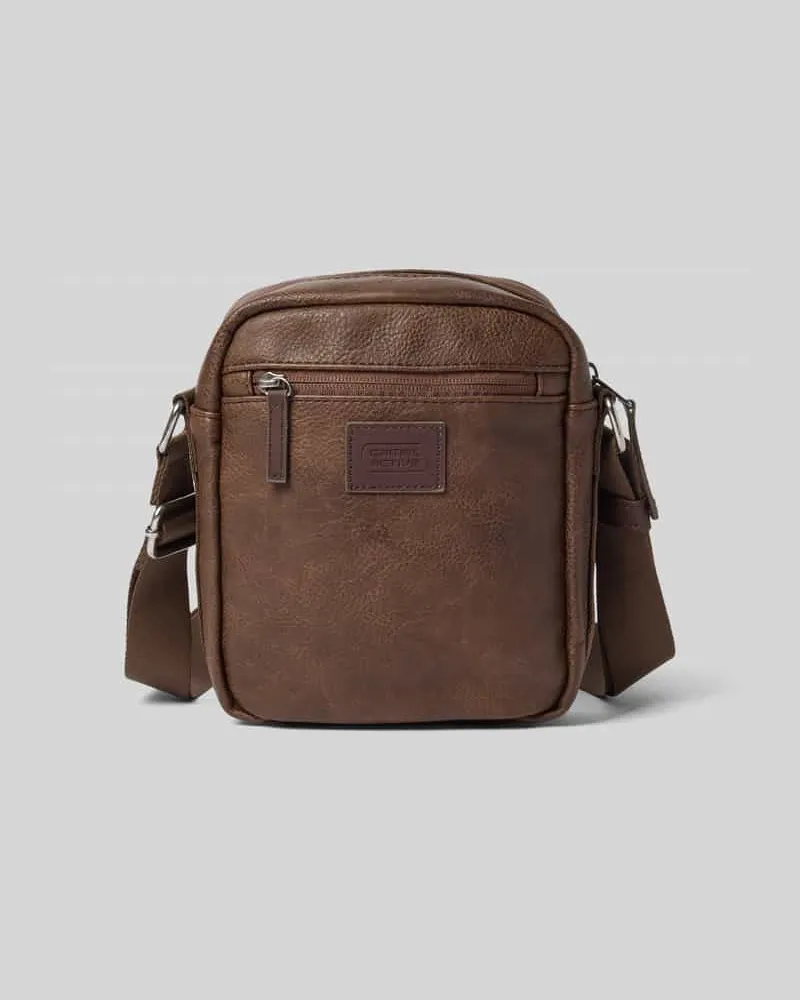 Camel Active Crossbody Bag in Leder-Optik Modell 'TRACES Mittelbraun
