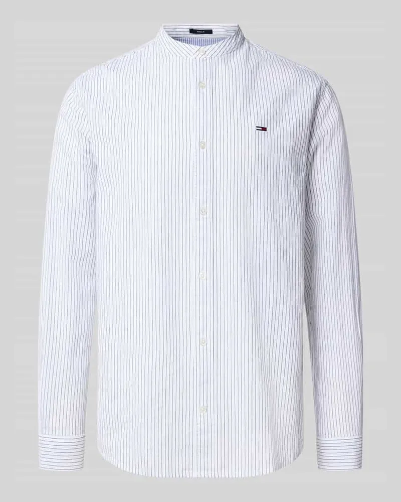 Tommy Hilfiger Regular Fit Freizeithemd aus Baumwoll-Leinen-Mix 