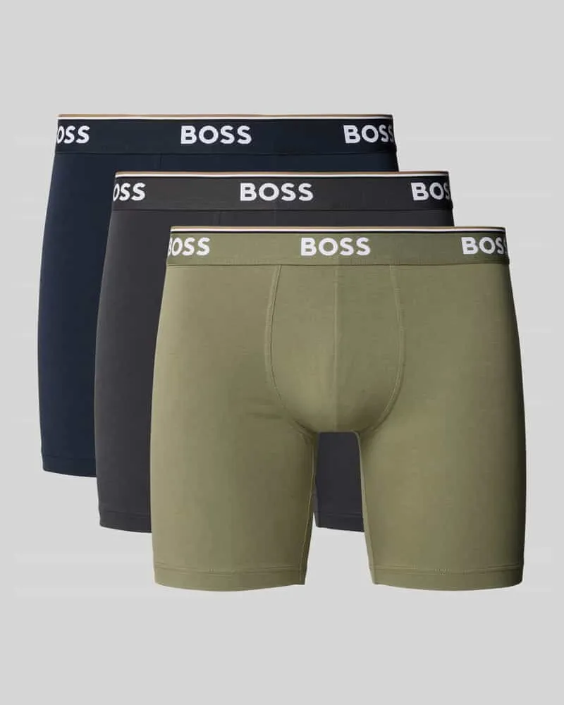 HUGO BOSS Regular Fit Trunks aus Baumwoll-Elasthan-Mix im 3er-Pack 