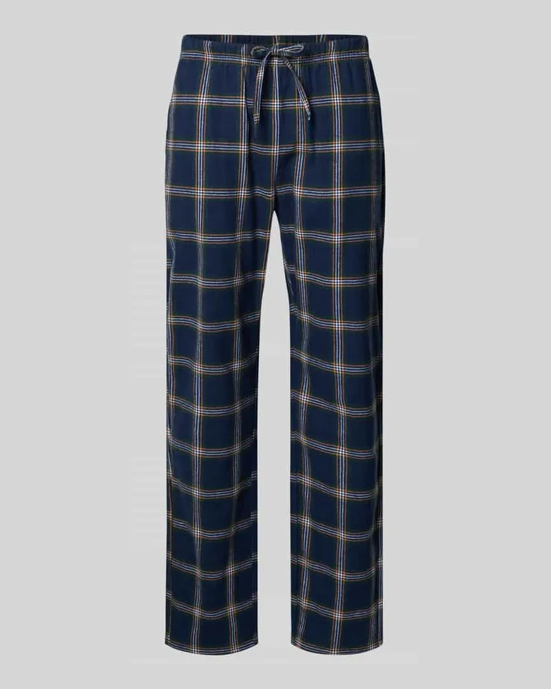 Christian Berg Regular Fit Pyjama-Hose mit elastischem Bund Dunkelgruen