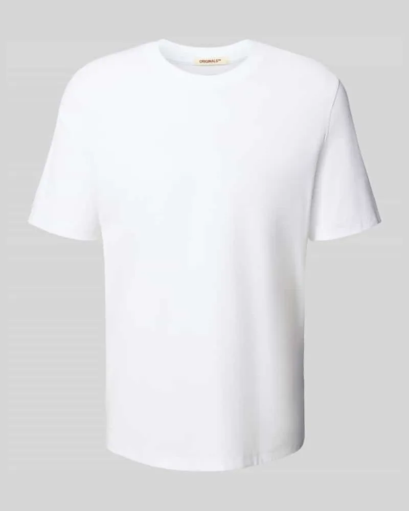 Jack & Jones T-Shirt mit geripptem Rundhalsausschnitt 