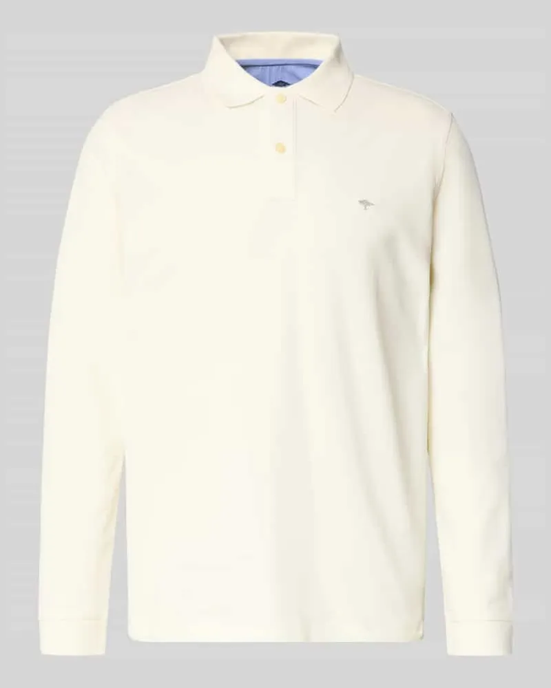 Fynch-Hatton Poloshirt mit Label-Stitching Offwhite