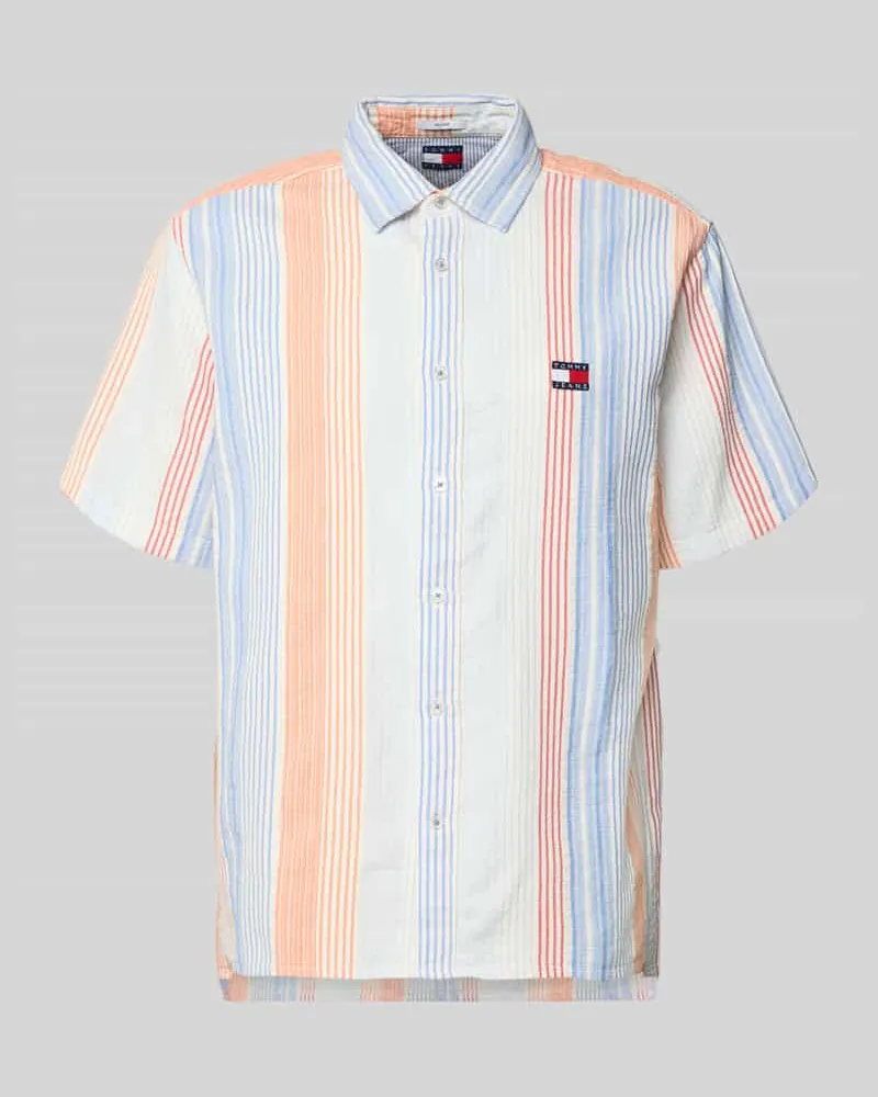 Tommy Hilfiger Relaxed Fit Freizeithemd aus reiner Baumwolle Orange