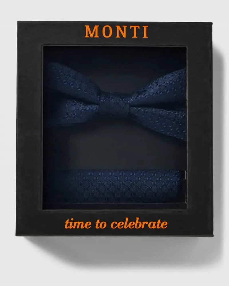 Monti Set aus Fliege und Einstecktuch aus reiner Seide 