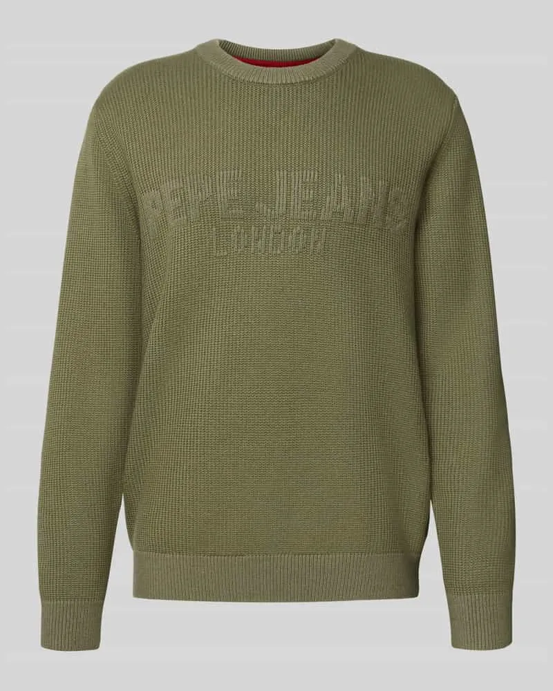 Pepe Jeans Regular Fit Strickpullover Viskose-Baumwoll-Mix Modell 'PHINEAS 