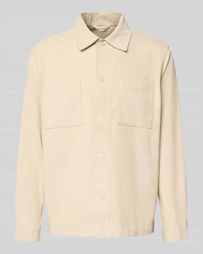 Selected Homme Regular Fit Hemdjacke aus reiner Baumwolle Modell 'REGTATE Offwhite