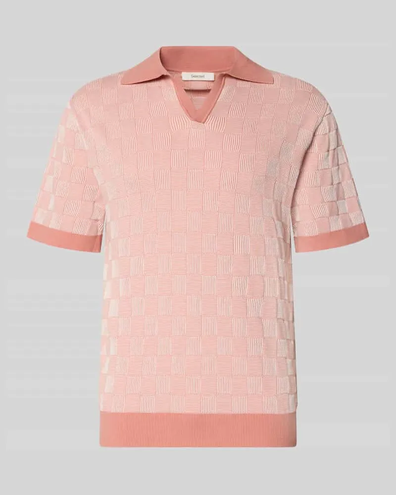 Selected Homme Relaxed Fit Poloshirt aus reiner Baumwolle Modell 'MILAS Altrosa