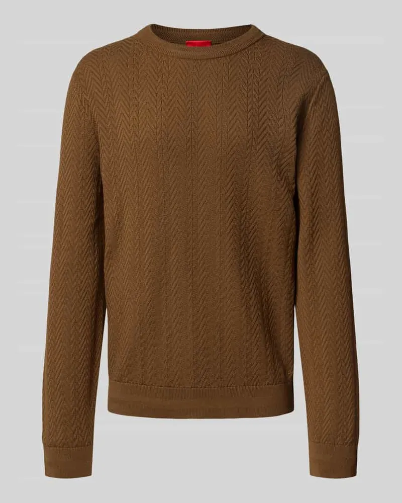 HUGO BOSS Regular Fit Strickpullover aus reiner Baumwolle Modell 'SIMO 