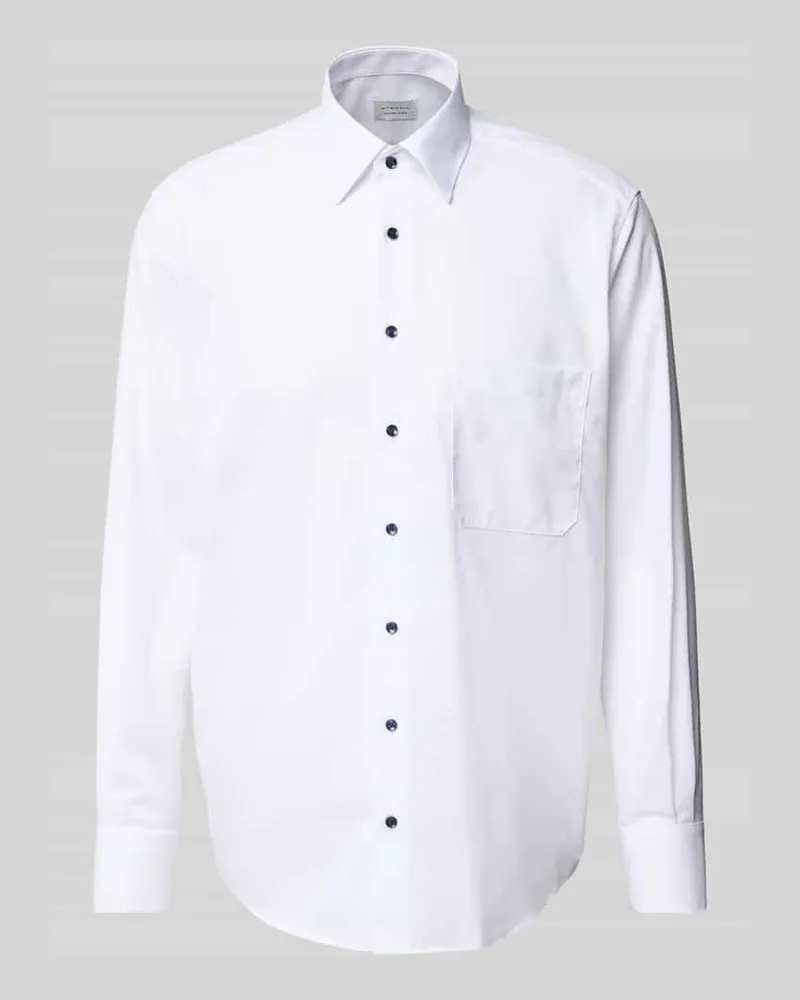Eterna Comfort Fit Business-Hemd mit Kentkragen Weiss
