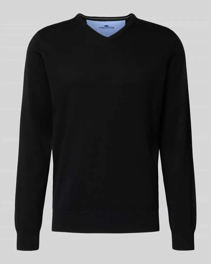 Fynch-Hatton Strickpullover mit Logo-Detail 