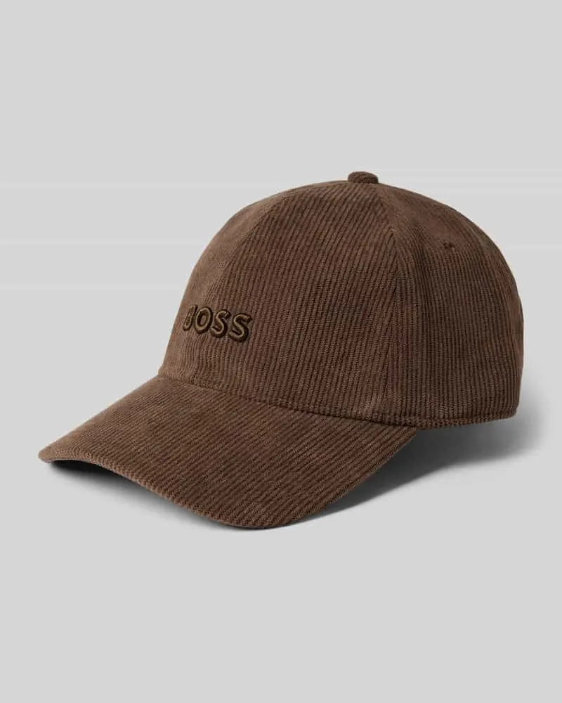 HUGO BOSS Cap mit Label-Stitching Modell 'Zed-CO Dunkelbraun