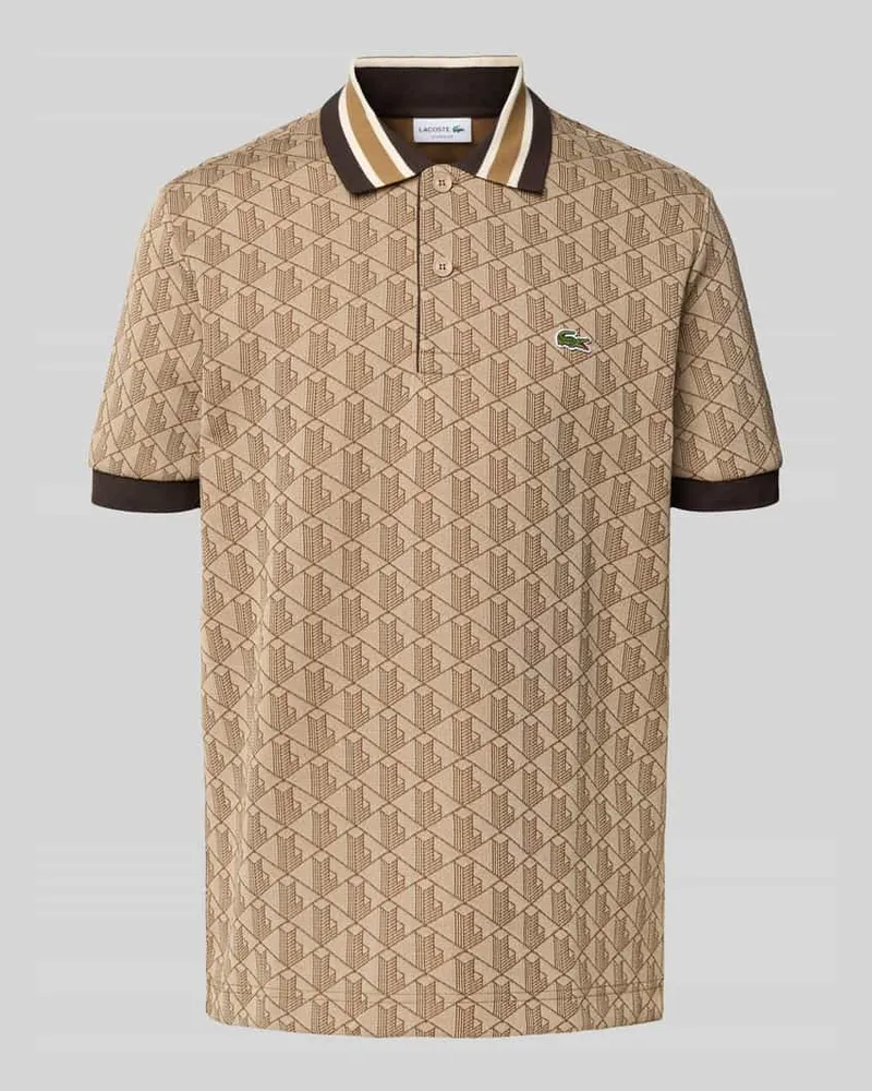 Lacoste Regular Fit Poloshirt mit Allover-Muster 