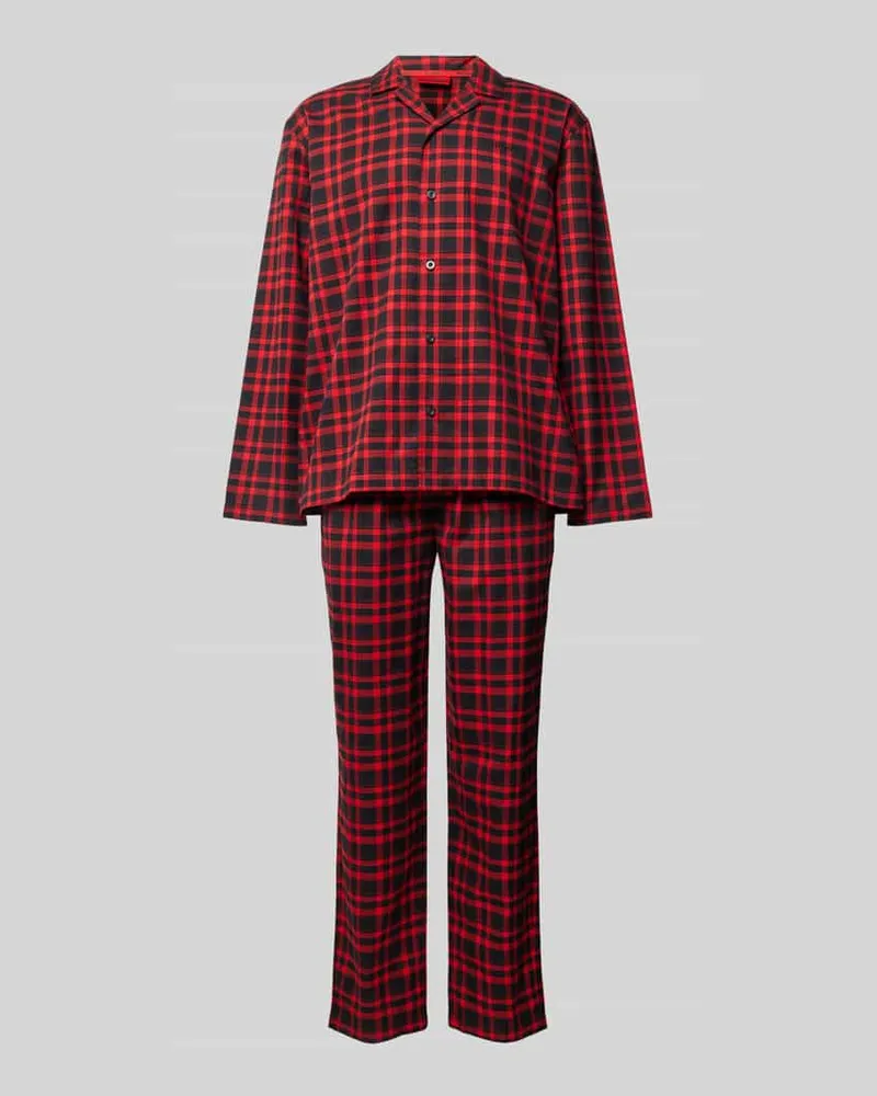 HUGO BOSS Pyjama mit Label-Details Modell 'Flannel 