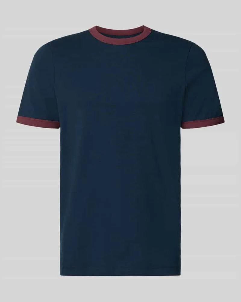 McNeal Regular Fit T-Shirt aus reiner Baumwolle Dunkelblau