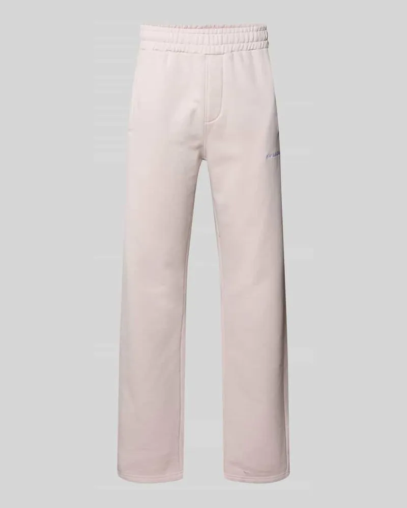 PEGADOR Straight Fit Sweatpants mit Logo-Stitching Flieder