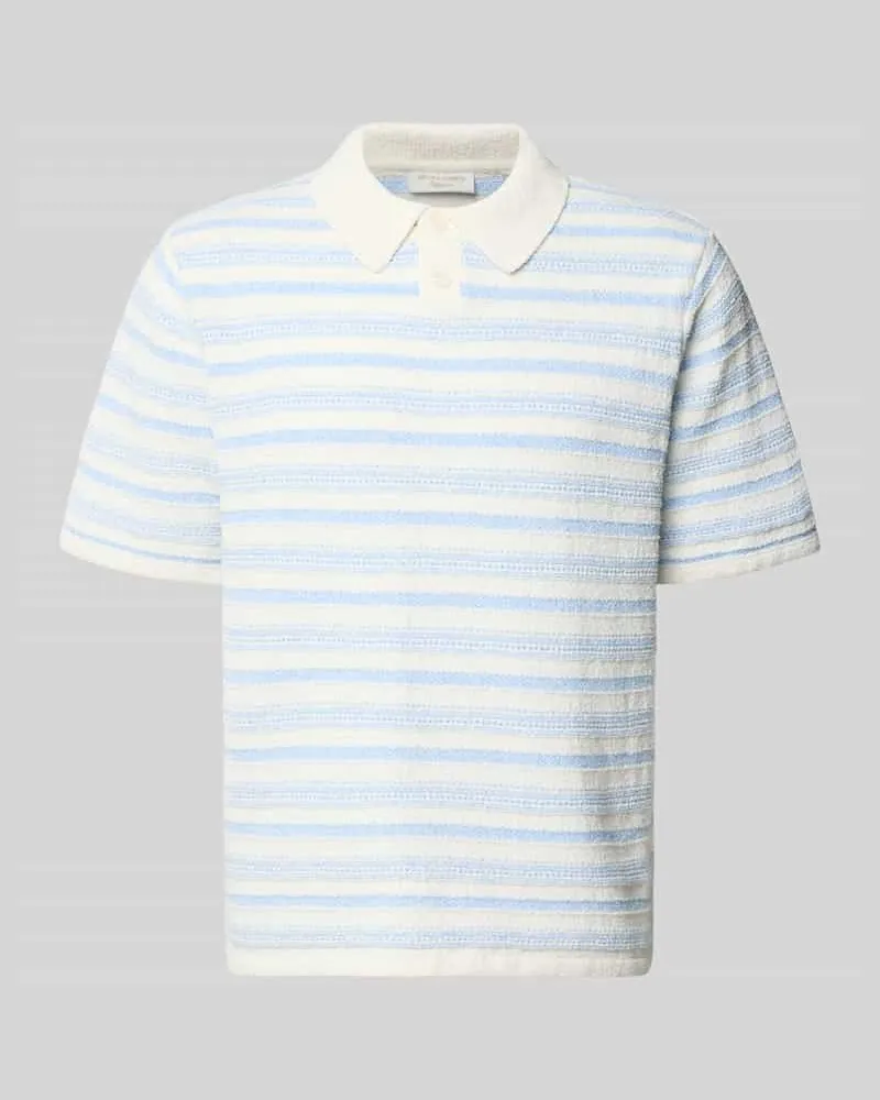 Jack & Jones Modern Fit Poloshirt mit kurzer Knopfleiste Modell 'HYERES Offwhite