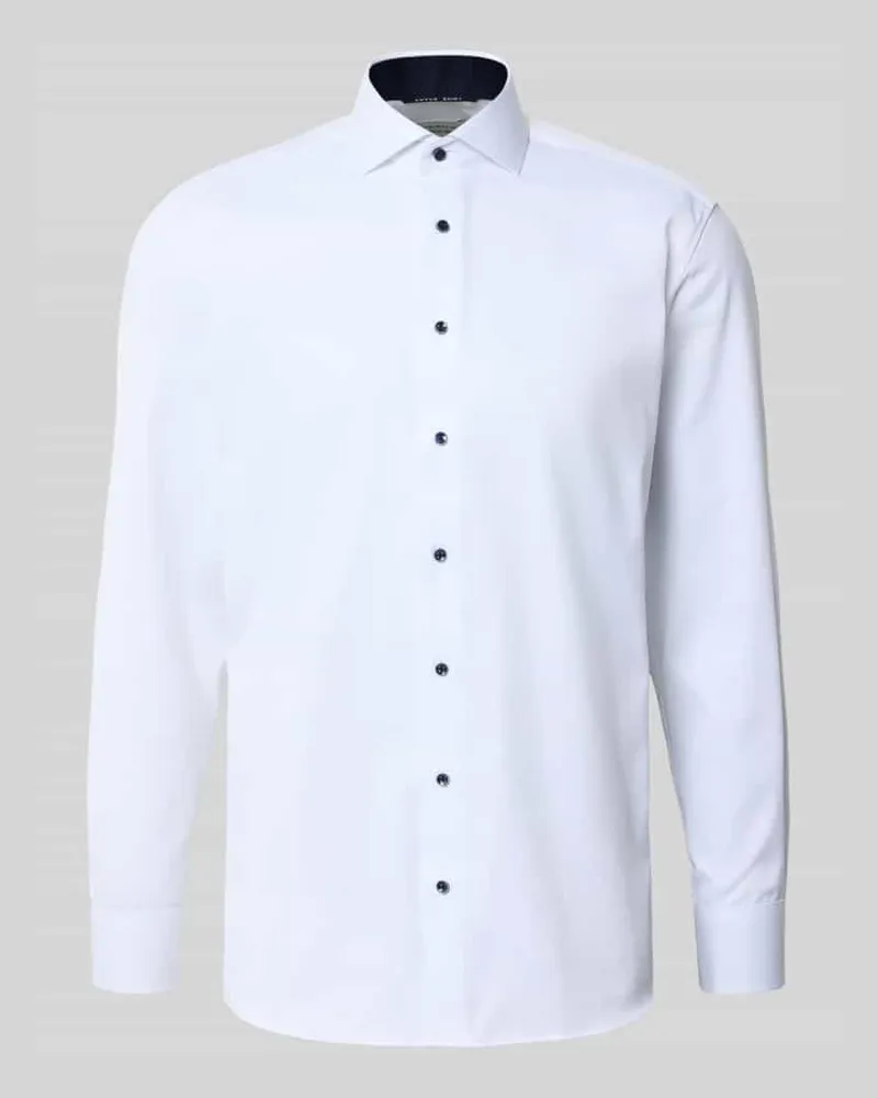 Eterna Regular Fit Businesshemd aus Baumwolle mit Kentkragen Weiss