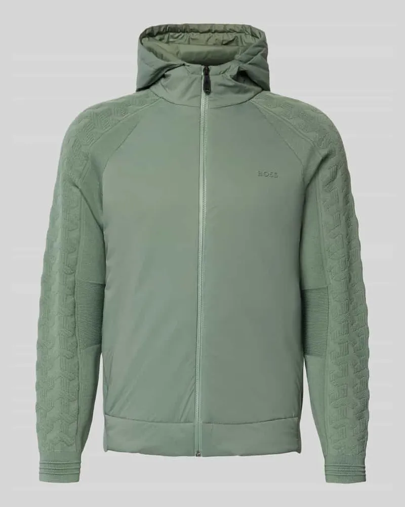 HUGO BOSS Regular Fit Strickjacke mit Schurwoll-Anteil Modell 'MIRROR HY Lind