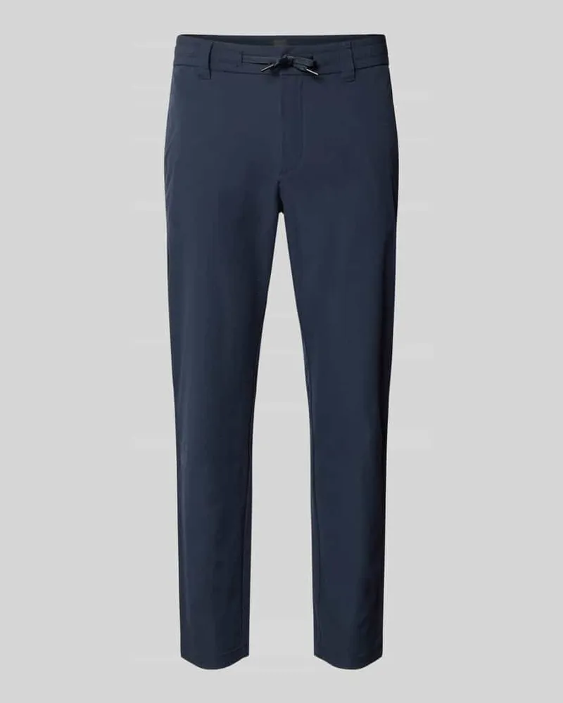 HUGO BOSS Tapered Chino mit Tunnelzug Marine