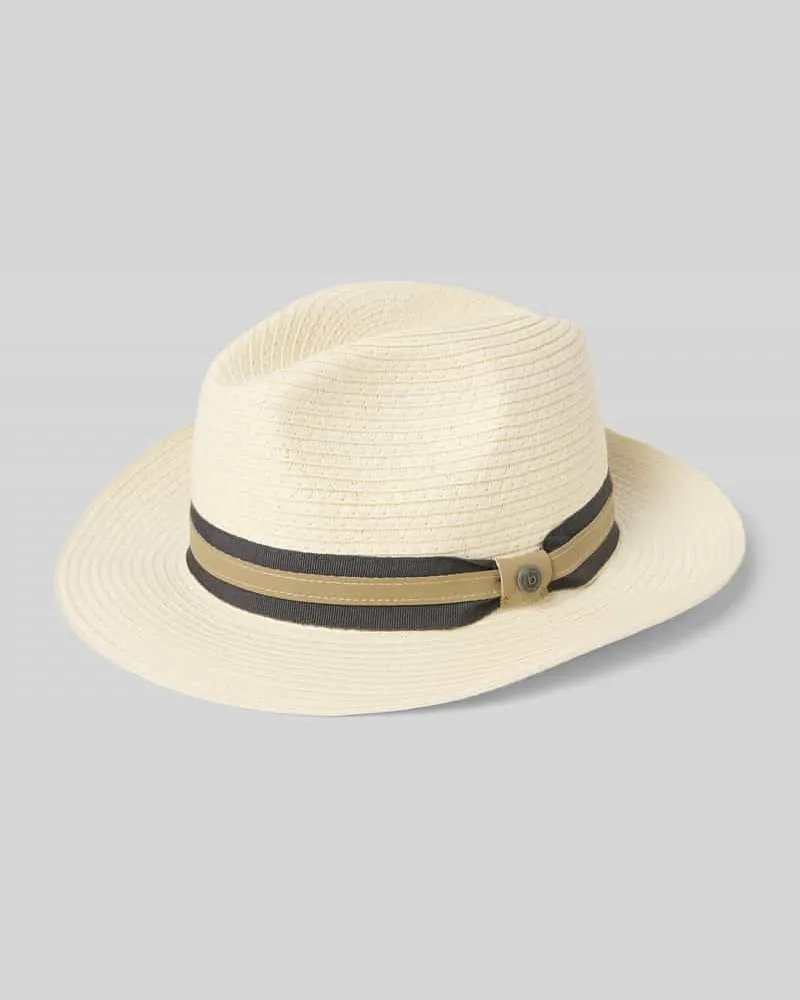 Bugatti Strohhut mit Zierschleife Offwhite