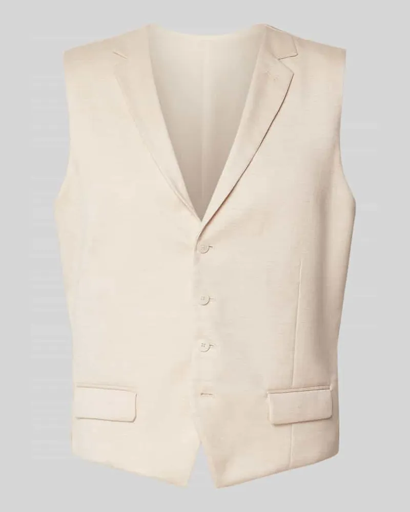 McNeal Regular Fit Weste mit Reverskragen Beige