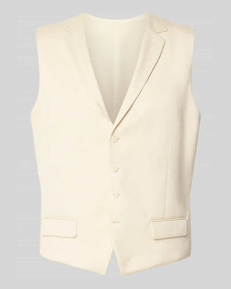 McNeal Regular Fit Weste mit Reverskragen Beige