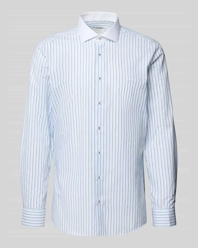 Eterna Slim Fit Business-Hemd mit Kentkragen Bleu