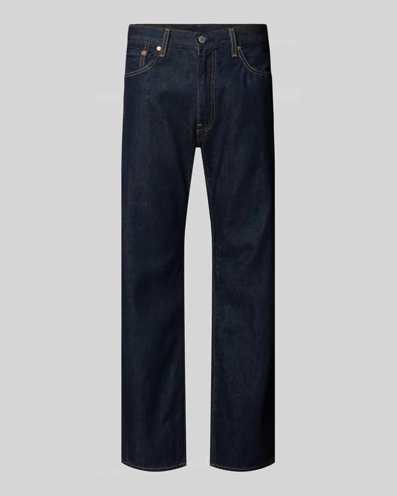 Levi's Relaxed Straight Fit Jeans mit Eingrifftaschen Modell '555 Jeansblau