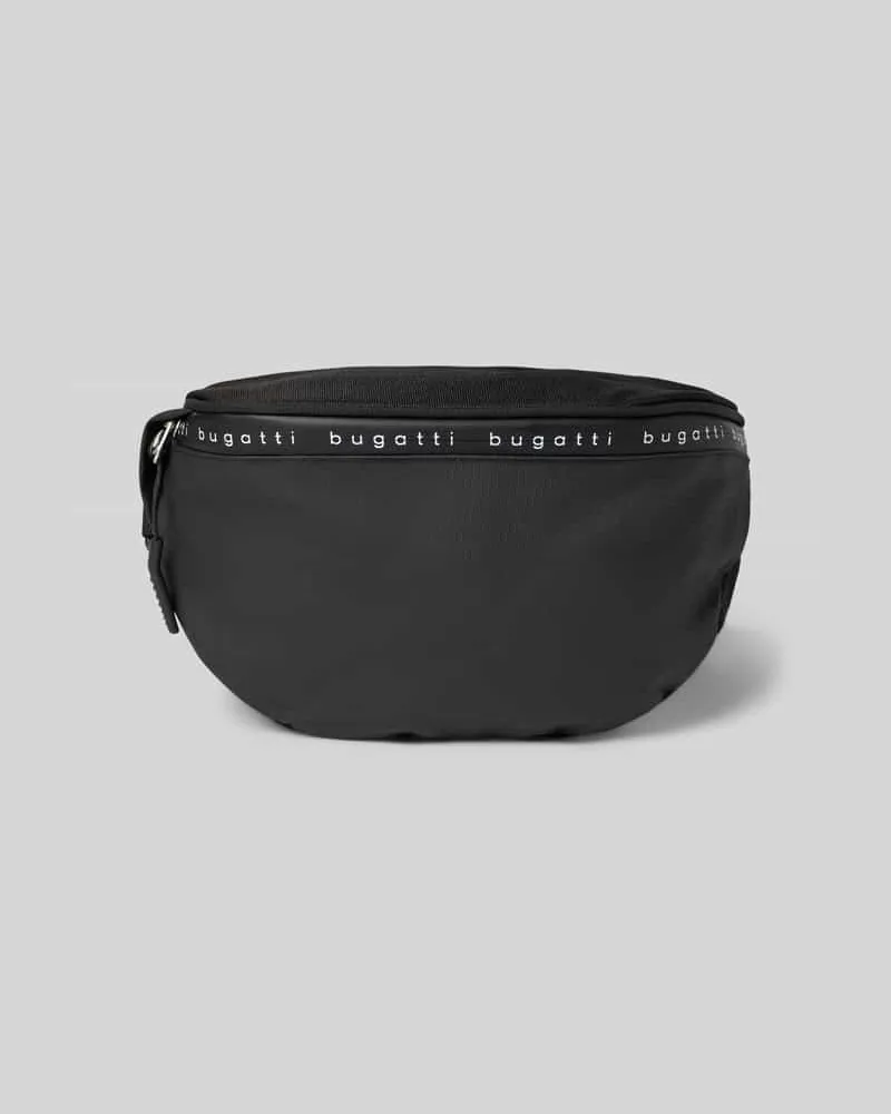 Bugatti Bauchtasche mit Label-Print Modell 'Blanc Black