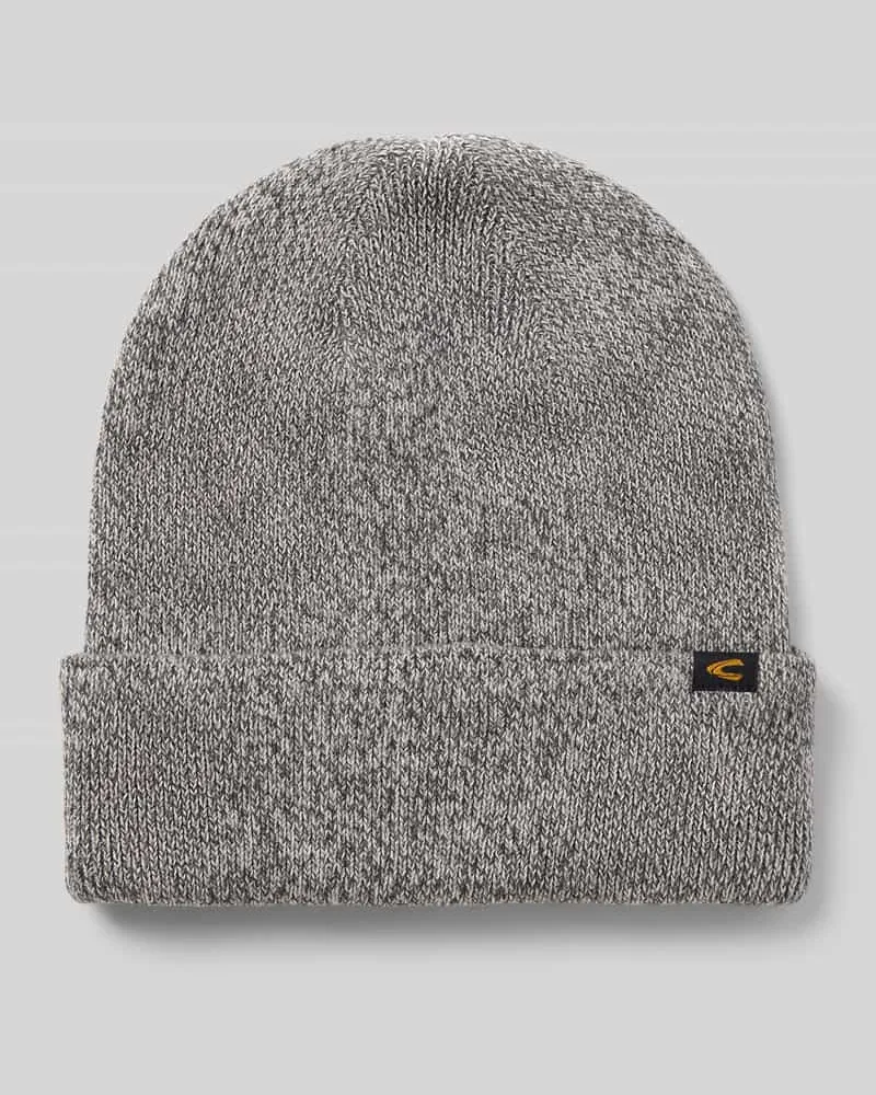 Camel Active Beanie aus Baumwoll-Mix Hellgrau