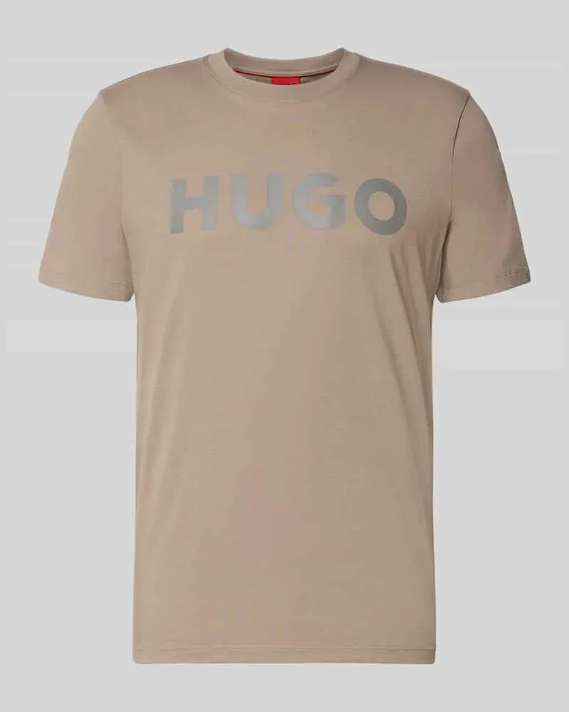 HUGO BOSS Relaxed Fit T-Shirt aus reiner Baumwolle Modell 'DULIVIO Hellbraun