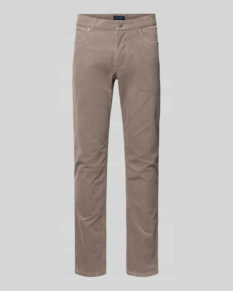 Christian Berg Cordhose mit 5-Pocket-Design Silber