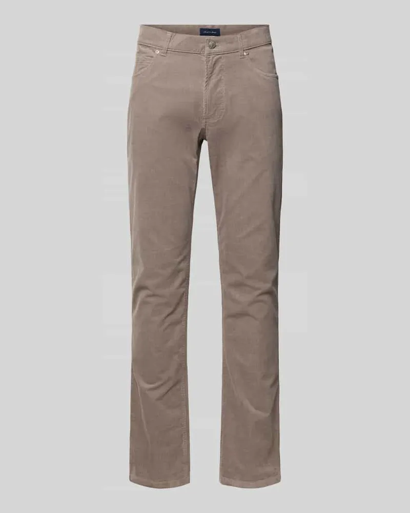 Christian Berg Stoffhose mit 5-Pocket-Design Silber