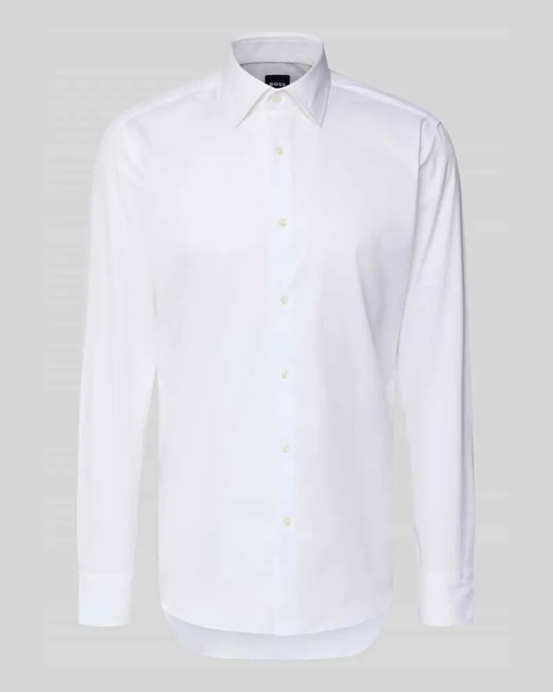 HUGO BOSS Regular Fit Freizeithemd aus Baumwoll-Mix Modell 'H-JOE-K-C1-261 Weiss