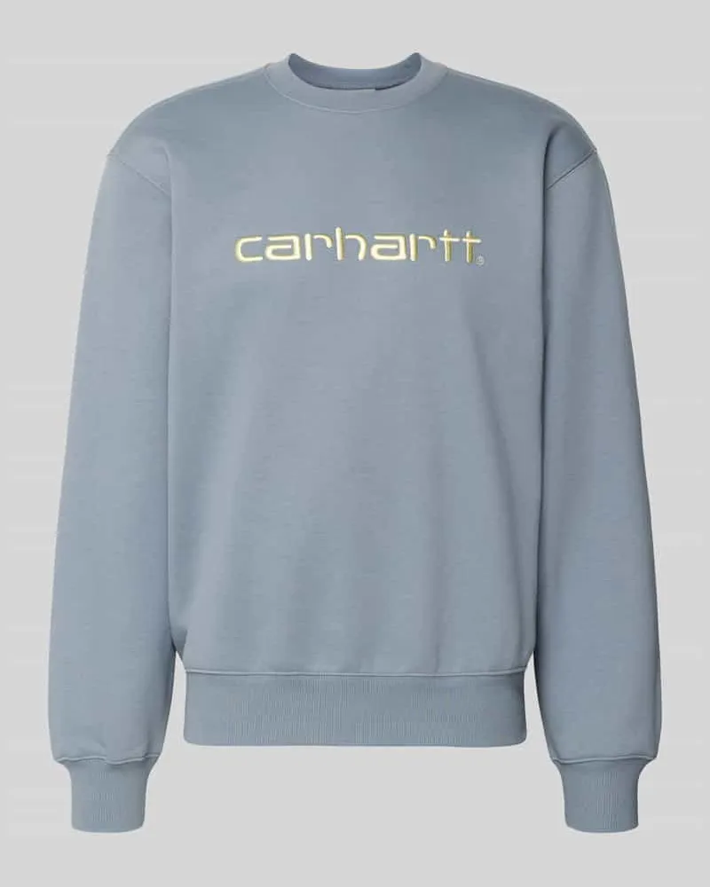 Carhartt WIP Sweatshirt mit Label-Stitching Bleu