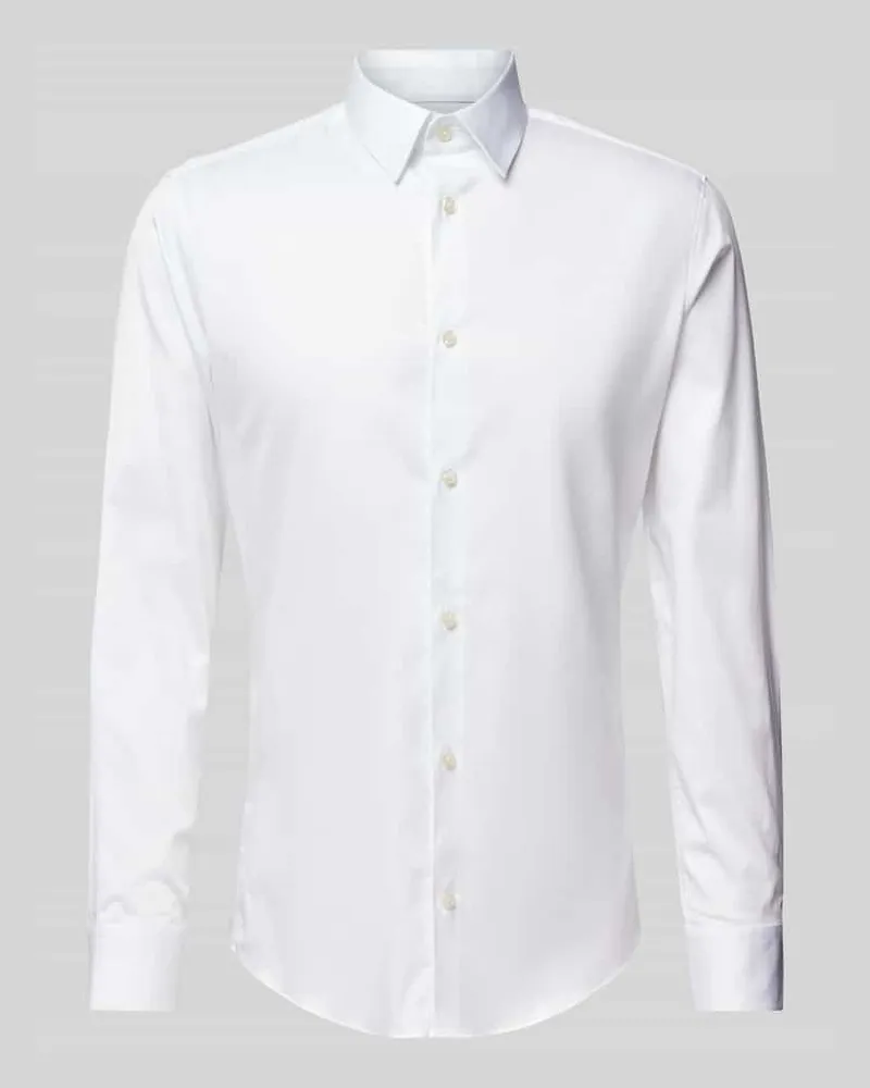 Drykorn Regular Fit Business-Hemd mit Kentkragen Weiss