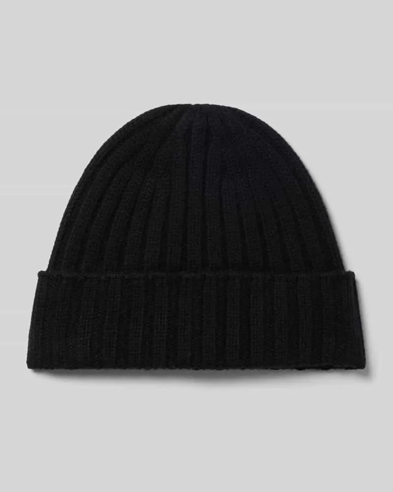 Christian Berg Beanie in Strick-Optik Black