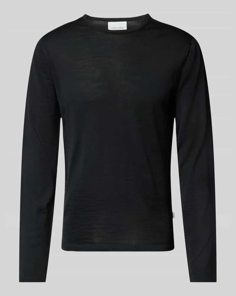 Casual Friday Pullover aus Wollmischung Black