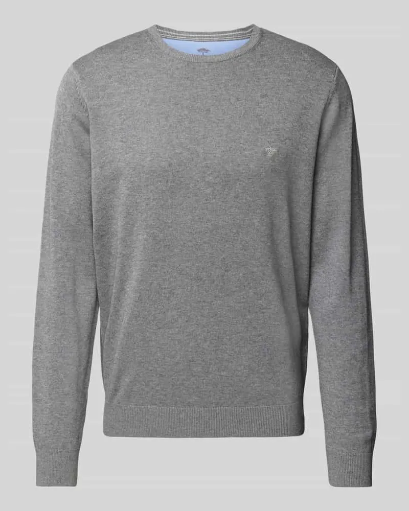 Fynch-Hatton Strickpullover mit Label-Stitching Modell 'Superfine 