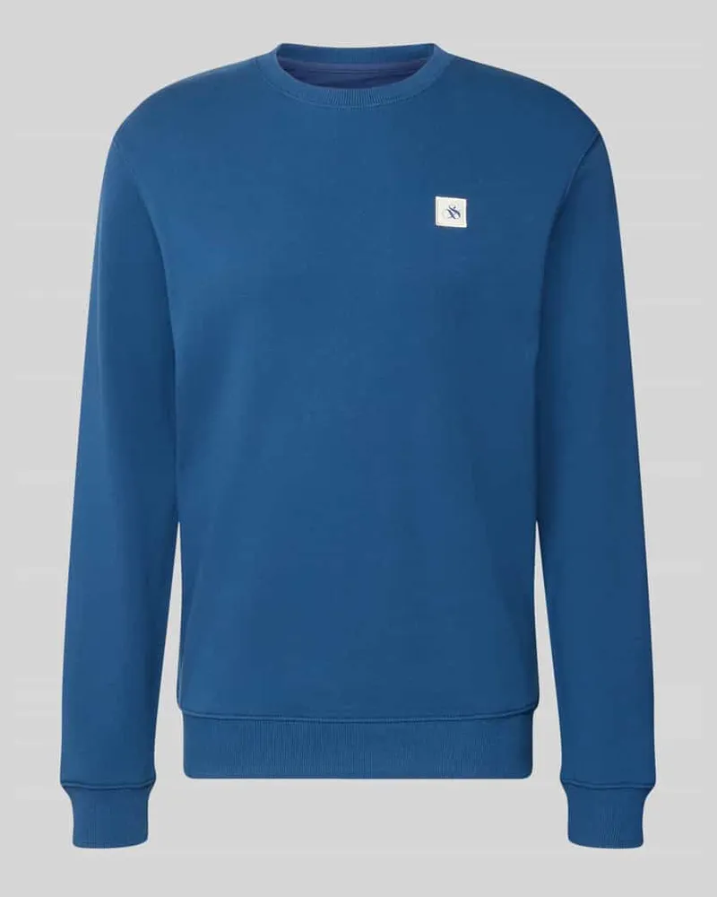 Scotch&Soda Sweatshirt mit Label-Badge und Rundhalsausschnitt Marine