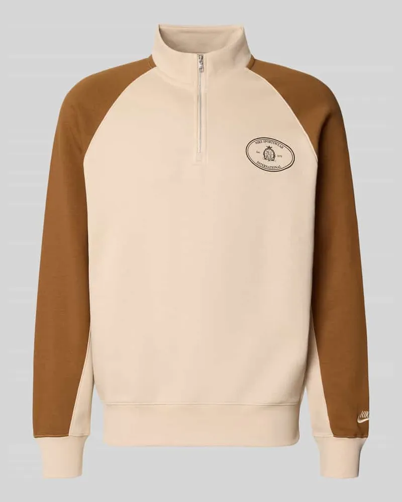 Nike Relaxed Fit Sweatshirt aus Baumwoll-Mix Sand