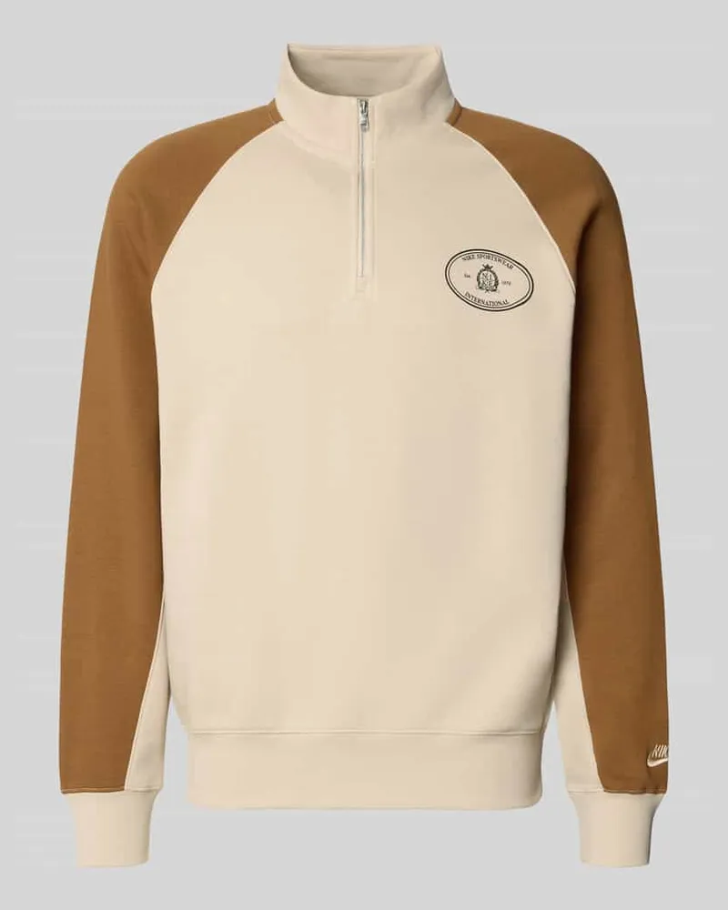 Nike Relaxed Fit Sweatshirt aus Baumwoll-Mix Sand