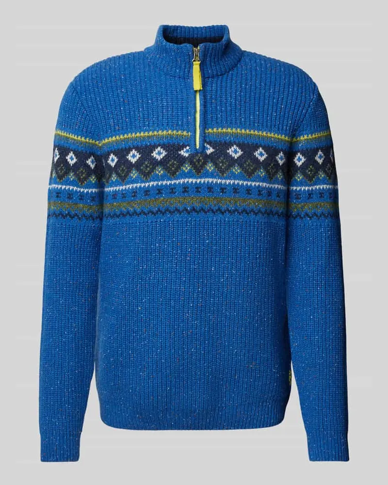 Ragman Wollpullover mit gerippten Abschlüssen Royal