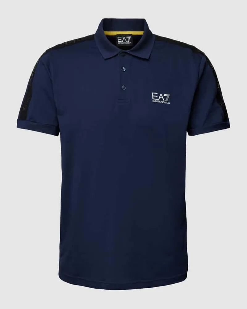 EA7 Regular Fit Poloshirt mit Label-Print 