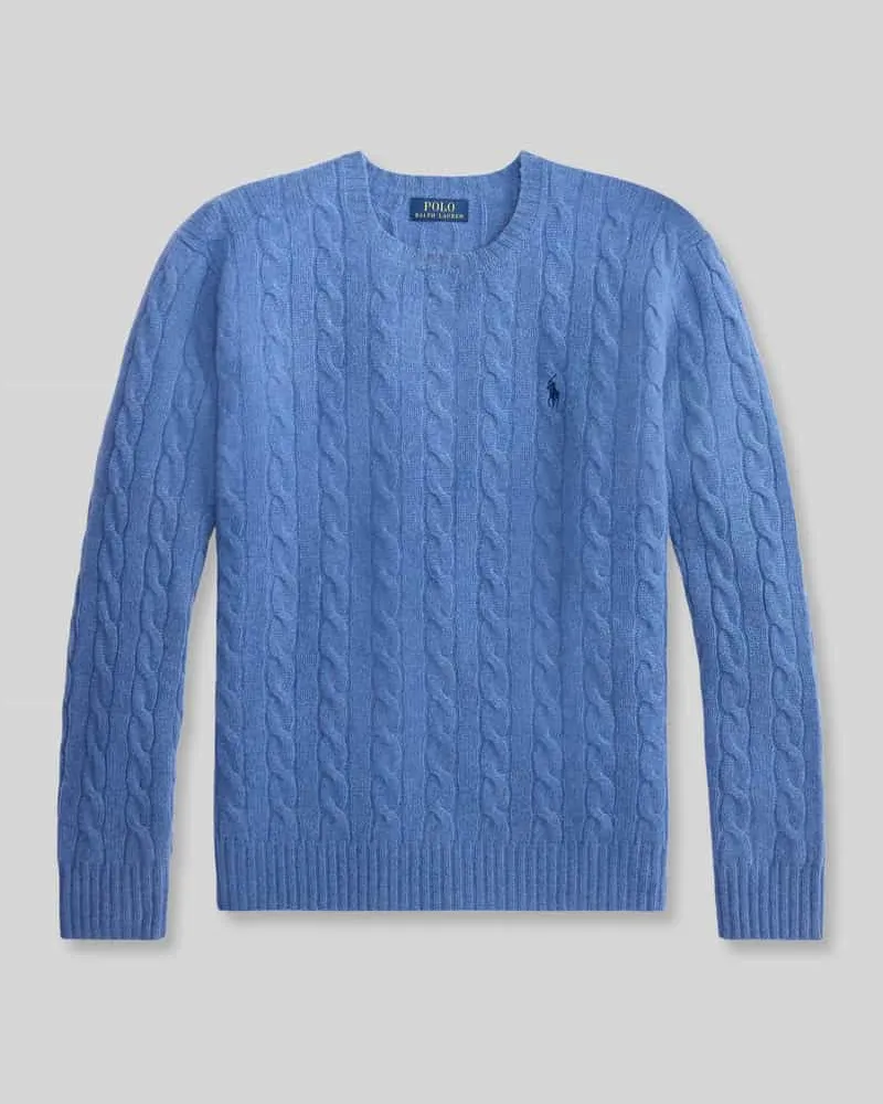 Ralph Lauren Regular Fit Pullover aus Woll-Kaschmir-Mix Jeansblau