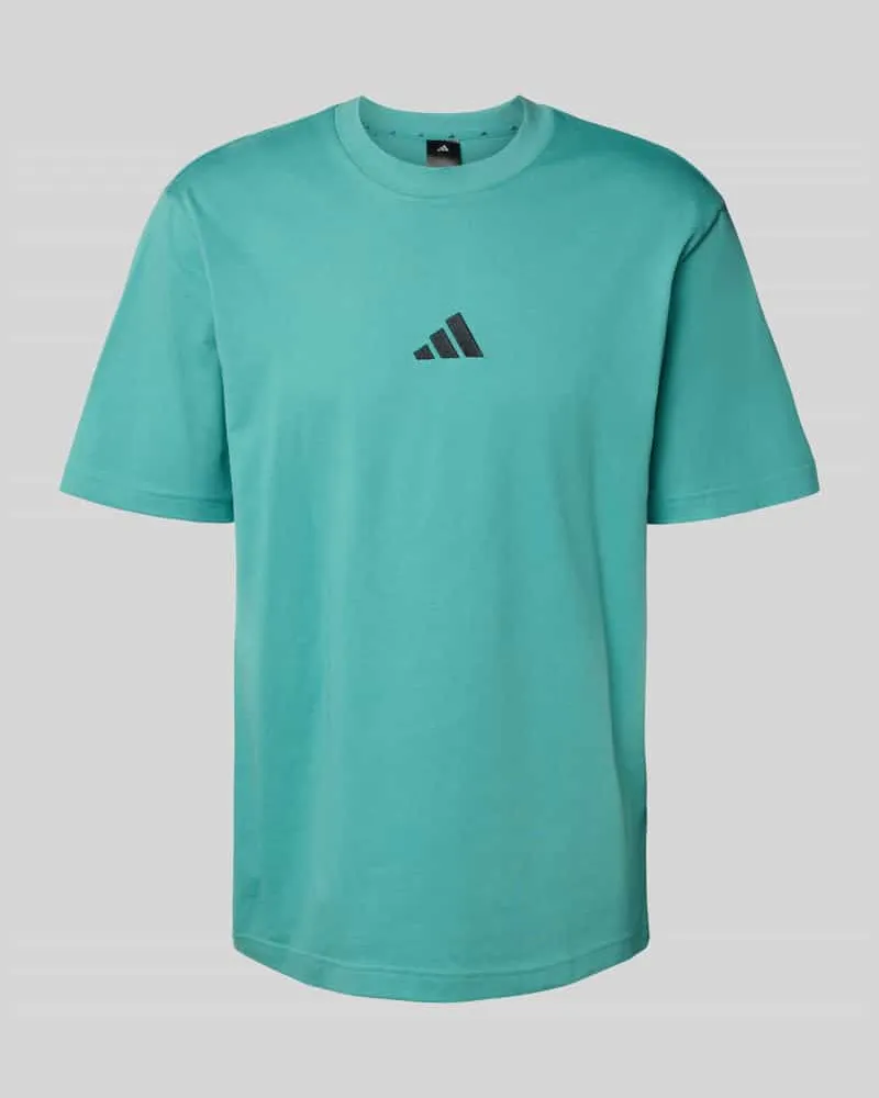 adidas T-Shirt mit Logo und Rundhalsausschnitt 