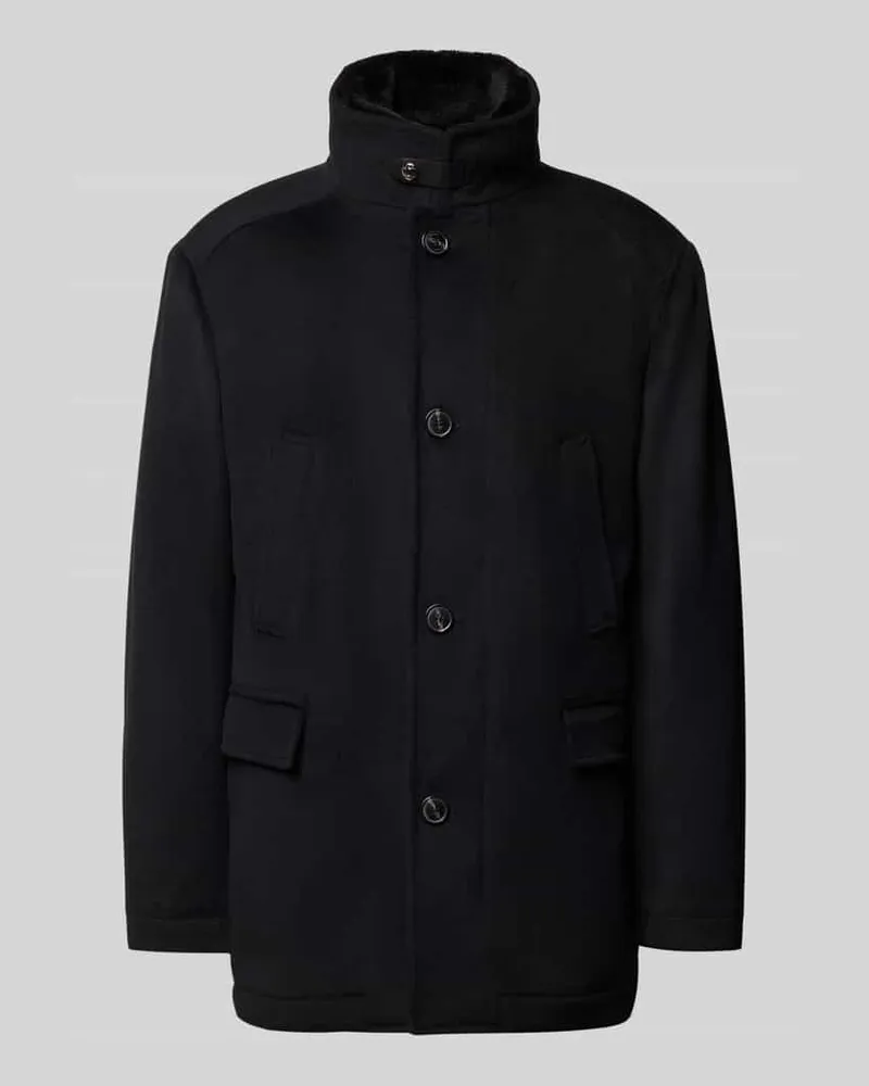 JOOP! Wolljacke mit Stehkragen und Pattentaschen Modell 'Gary Black