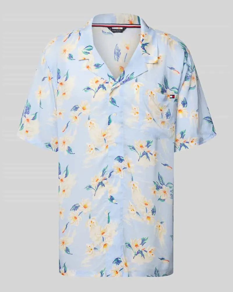 Tommy Hilfiger Regular Fit Bowling-Hemd aus Modal-Viskose-Mix 