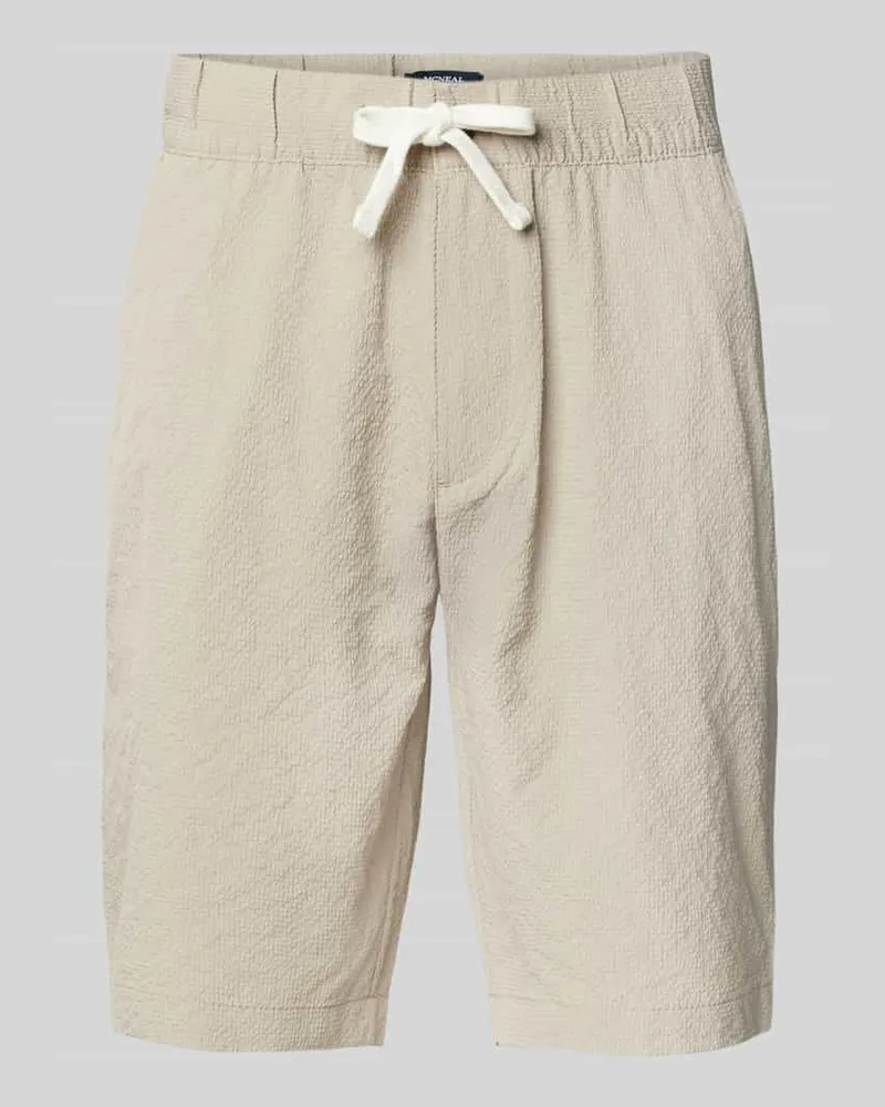 McNeal Regular Fit Shorts mit Strukturmuster Ecru
